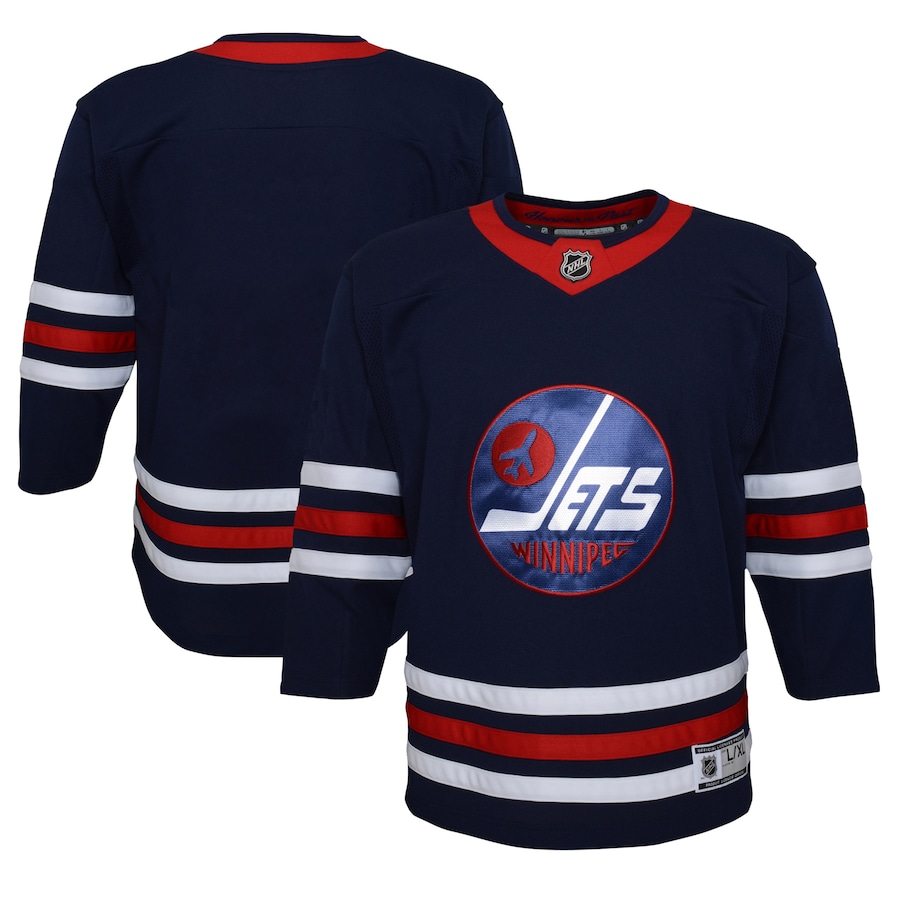 Men's Winnipeg Jets  Navy Alternate 2021/22 Primegreen Authentic Custom Jersey