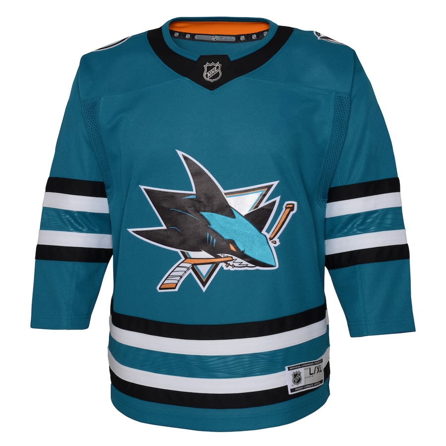Men's San Jose Sharks Teal Home Authentic Blank Jersey